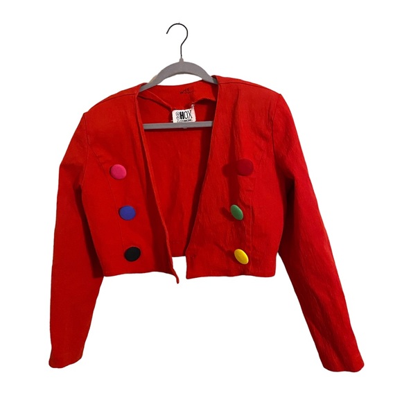 Vintage Jackets & Blazers - Vintage Shox Clothing Cropped Button Jacket Large